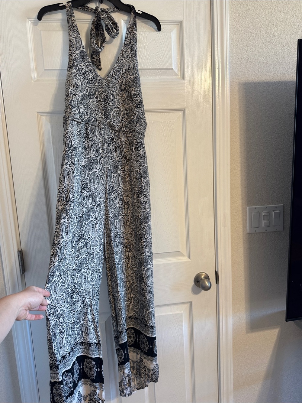 Black & White Halter Maxi Dress